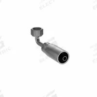 KURT Hydraulic Crimp Fitting: Carbon Steel, 90° Elbow, -4 For Hose Dash Size, Female x Male (MPN FJX90-04-05). Key specifications — Fitting Gender: Female x Male; Fitting Connection Type: JIC x Hose End; Thread Size: 1/2"-20; For Hose Dash Size: -4; Brand: KURT.