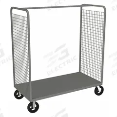 DURHAM MFG Stock Cart: 1,600 lb, Overall Dim. 30 in L x 60 in W x 69 in H, Fixed, 1 Shelves, Rubber (MPN W2ST-306068-1-8MR95). Key specifications — Caster/Wheel Configuration: (2) Swivel; Color: Gray; Shelf Adjustability: Fixed; Brand: DURHAM MFG.