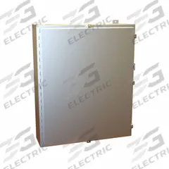 HAMMOND Electrical Enclosure: Aluminum, 36 in x 30 in x 8 in, NEMA 12/13/4/4X, w/Panel, Solid Cover (MPN 1418N4ALM8). Key specifications — Closure Method: Clamps; Brand: HAMMOND; Knockouts: Not Included.