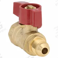 APPROVED VENDOR Manual Two-Way Ball Valve: 1/2 in, Brass, Straight, FNPT x Flare, Std Port Ball Port (MPN G-CBV-5038F). Key specifications — Brand: APPROVED VENDOR; Handle: Lever.