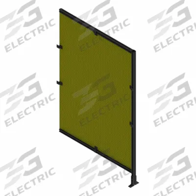 FAZTEK T-Slot Framing System Panel: Add-On, Black, 72 in H x 36 in W x 5 1/2 in D - Wire Mesh Panel Add-On Kits