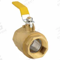 USA INDUSTRIALS Manual Two-Way Ball Valve: 2 in, Brass, Straight, FBSPT x FBSPT, Full Port Ball Port (MPN ZUSA-VLV-201). Key specifications — Brand: USA INDUSTRIALS; Handle: Lever.