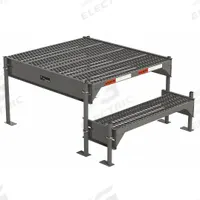 APPROVED VENDOR Work Platform: 1.8 ft Platform Ht - Max, 34.6 in x 39 in, Steel (MPN CW1-21-2-3). Key specifications — Folding: Not Foldable; Mobility: Stationary; Use Location: Indoor; Brand: APPROVED VENDOR; Color: Gray; Exit Direction: Left; Height Adjustability: Adjustable Height; Includes Handrails: Handrails Not Included.
