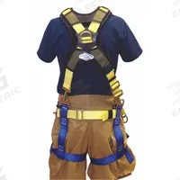 GEMTOR Rescue Harness: III, Nylon, 36 in Waist Size (Min), 50 in Waist Size (Max) (MPN 543XCH3-2T). Key specifications — Brand: GEMTOR; Standards: NFPA 1983-2012 57AF; Hardware Material: Aluminum; Webbing Materials: Nylon; Back D-Ring: Sliding; Class: III; Color: Blue; Front D-Ring: Yes.