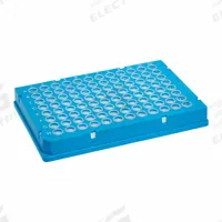 MTC BIO PCR Well Plate: Non-Sterile, 96 Wells, 0.15 mL, 5.46 mm Dia, RNase/DNase Free, Round (MPN P9096-FSC). Key specifications — Brand: MTC BIO; Body Color: Colorless; RNase/DNase Free: Yes; Well Shape: Round; Material: Polypropylene.