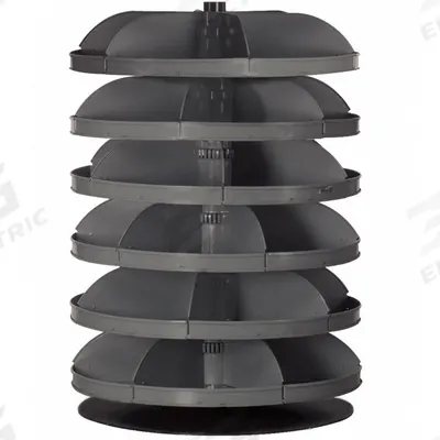 DURHAM MFG Revolving Storage Bin: 49 3/4 in x 34 in, 6 Levels, Flat Bottom - Revolving Storage Bins with Flat-Bottom Shelves