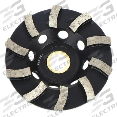 HUSQVARNA Segment Cup Grinding Wheel: Turbo, 4" Dia, 5/8-7/8" Arbor, 18 Segment - Turbo Diamond Segment Cup Grinding Wheels