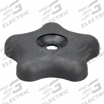 INNOVATIVE COMPONENTS Hand Knob: 5 Point, Plastic w/ Steel Thread, 1/4"-20 Thread - Snap-Lock 5-Arm Knobs