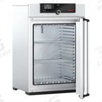 MEMMERT Universal Oven: Gravity, 5.9 cu ft Capacity, 300°C Max Temp, 3,200 W Watt, 5.87 cu ft Volume (MPN UN 160). Key specifications — Voltage: 115V AC; Brand: MEMMERT; Temperature Accuracy Tolerance: +/-0.1°C up to 99.9°C, +/-0.5°C @ 100°C+; Temperature Uniformity: +/-1.9°C.