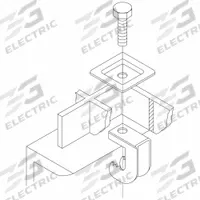 FIBERGRATE Fiberglass Grating Clip: 316 Stainless Steel, Fits 3/8 in Support Thick, Clip Assembly (MPN 710140/25)