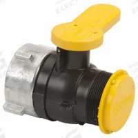 BANJO Manual Two-Way Ball Valve: 2 in, Polypropylene, Straight, Female Buttress x MNPT, One-Piece (MPN WSMT210FSAV). Key specifications — Brand: BANJO; Handle: Lever.