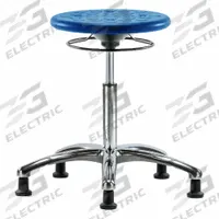 Stool: Polyurethane, Ht Range 19 1/4 in to 27 in, 13 in Seat Wd, 13 in Seat Dp, 5 Glides, 0 Casters (MPN CLR-IPMBSO-CR-NF-RG-BLU). Key specifications — Brand: APPROVED VENDOR; Foot Support: No; Base Material: Aluminum; Clean Room Class: ISO 4; ESD-Safe: Not ESD Safe; Number of Casters: 0.
