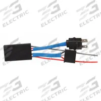 MAXXIMA Harness: H4 Female Connector/HF Male Connector, 2 Wires, 11 in Wire Lg, 2 Connectors (MPN M50918). Key specifications — Wire Sizes Included: 20 AWG; Features: DRL Turn on Delay 3 to 6 sec; Connector Type: H4 Female Connector; Compatible Product Type: Headlights.