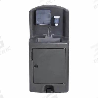 CROWN VERITY Portable Hand Sink: Water Heater Not Included, Single Foot Pedal - One-Bowl Portable Hand Sinks with Faucets