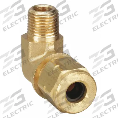 PARKER Compression Fitting Elbow: 1/4 in OD x 1/8 in Pipe Fitting Size, Compression x MNPT - Oil, Fuel & Coolant Compression Fittings