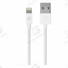 MONOPRICE USB Cable: Lightning End 1, Type A End 2, White, 3 ft Lg, USB Cable (MPN 12844). Key specifications — End 1 Connection Type: Lightning; Color: White; Brand: MONOPRICE; Product Type: USB Cable; End 2 Connection Type: Type A.
