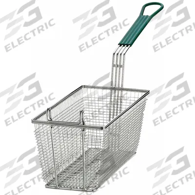 TABLECRAFT PRODUCTS Fryer Basket: Rectangle, Coated Handle, 13 1/2 in Overall Dp, 25 in Overall Ht - Fryer Baskets