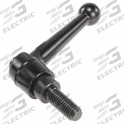 KIPP Adjustable Handle: Zinc w/ Steel Thread, 5/8"-11 - Ball-Style Adjustable Handles with Threaded Stud