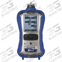 HONEYWELL Multi-Gas Detector: IP65, HONEYWELL RAE Systems MultiRAE MX, Lithium Ion, CL2/CO/O2, LCD (MPN MBB3-A1C126E-020). Key specifications — Gas Detected: Combustible; Housing Color: Black; Battery Chemistry: Lithium Ion.