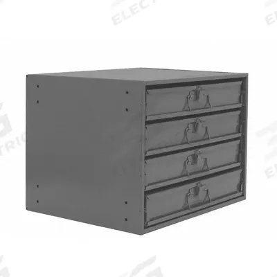 DURHAM MFG Sliding Drawer Cabinet: 20 in x 15 3/4 in x 15 in, 4 Drawers, 0 Dividers - Large Compartmented-Box Cabinets