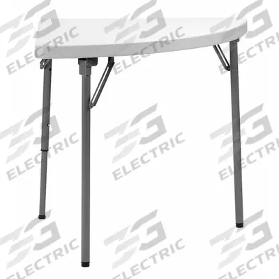 APPROVED VENDOR Folding Table: Quarter Round Table Shape, White Tabletop, 30 in Dp, 30 in Wd - Standard Folding Tables