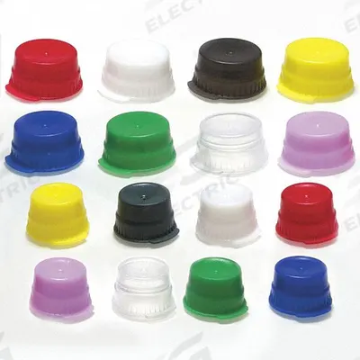 GLOBE SCIENTIFIC Cap: 16 mm Dia, Gray, Polyethylene, Unlined, FDA - Snap On Bottle Caps