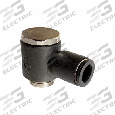 LEGRIS Push-Fit Adapter Fitting: 3/8 mm Pipe x 5/16 in OD Size, BSPP x Push-to-Connect - Nylon & Nickel-Plated Brass Tube Fittings