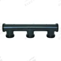 HYDRORAIN Manifold: 1" MIPT, PVC, 350 psi Max Working Pressure, 1.75 in Wd, 10 in Ht (MPN 03101). Key specifications — Connection: 1" MIPT; Material: PVC; Product Type: Manifold.