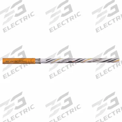 CHAINFLEX Servo Motor Cable: 10 AWG (6.0), Orange, PUR Jacket - Servo VFD Power Cables