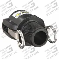Cam and Groove Coupling: 3/4 in Coupling Size, 1/2 in Hose Fitting Size, 1/2 in -14 Thread Size, NPT (MPN 75B1/2). Key specifications — Gasket Material: EPDM; Brand: BANJO; Thread Size: 1/2 in -14; Fitting Type: MNPT.