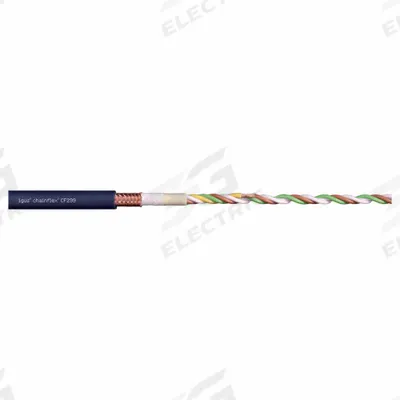 CHAINFLEX Data Cable: 26 AWG, 8 Conductors, Order by the Foot, TPR Jacket - Continuous Flexing Data Cables