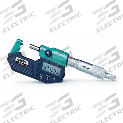 INSIZE IP65 Digital Outside Micrometer: 5 in to 6 in /125 mm to 150 mm, Inch/Metric - Micrometers with SPC Output for Harsh Environments