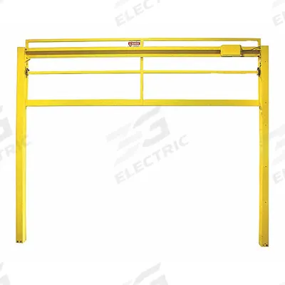PS INDUSTRIES Vertical Safety Gate: 126 in x 105 in, Unassembled, Yellow, 42 in Gate Ht - Vertical-Lift Door Gates
