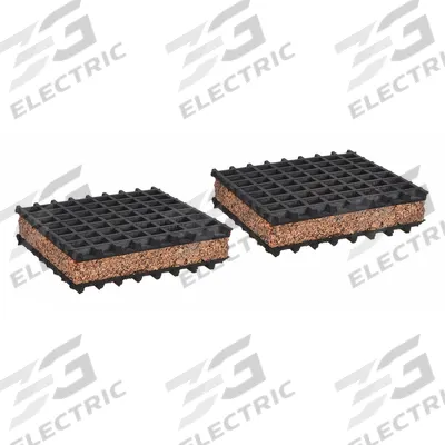 MASON Vibration Isolator Pad: Neoprene, Waffle Pad Top, 2 in Lg, 2 in Wd, 1 in Ht - Vibration-Isolating Pads & Sheets