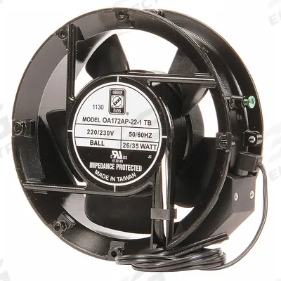 WIEGMANN Axial Fan: 6 in Dia, 2 in Dp, Plastic, 230V AC, Lead Wires - Standard Round Axial Fans