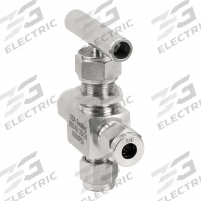 USA INDUSTRIALS Needle Valve: 3-Way Valve Body, 316 Stainless Steel, Screw-In Bonnet - Stainless Steel 3-Way Needle Valves