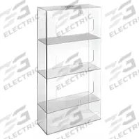 BOWMAN DISPENSERS Glove Dispenser: PETG, 10 1/8 in Overall Wd, 20 1/2 in Overall Ht, 4 in Overall Dp (MPN PS004-0111). Key specifications — Dispenser Layout: (3) Boxes and (1) Roll of Bags; Fill Direction: Right Load; Material: PETG; Brand: BOWMAN DISPENSERS; Color: Clear.