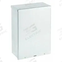 WIEGMANN Enclosure: Steel, 6 in x 4 in x 4 in, 3R, Solid Cover, Screw On, Galvanized (MPN RSC040604GNK). Key specifications — Brand: WIEGMANN; Closure Method: Padlock Hasp; Knockouts: Not Included.