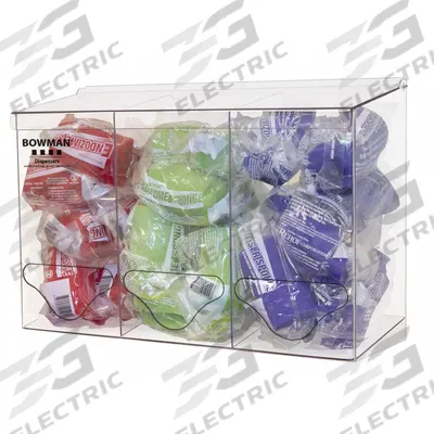 BOWMAN DISPENSERS Bulk Dispenser: 17 1/2 in Overall Wd, 6 1/16 in Overall Dp, 3 Compartments - Bulk Healthcare Dispensers
