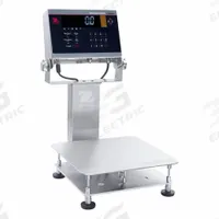 OHAUS Industrial Bench Scale: 11 3/4 in x 11 3/4 in, IP68/IP69K, Column-Mounted, Stainless Steel (MPN D61XWE12K1R6). Key specifications — Connection Ports: Bluetooth; Readability: 0.002 lb/1 g; Brand: OHAUS; Weighing Surface Material: Stainless Steel.