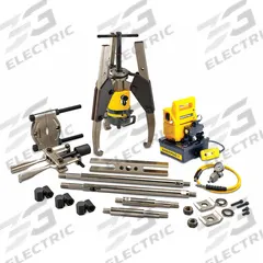 ENERPAC Hydraulic Puller Set: 25 ton Capacity with Attachments, 64 ton Cylinder Nominal Capacity (MPN LGHMS364EB). Key specifications — attr98874: ENERPAC; attr96739: Jaw Puller; attr1177737: Electric Pump.