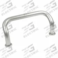 JW WINCO Pull Handle: Threaded Holes, Stainless Steel, Silver, 0.39 in, 3.35 in Grip Lg (MPN 425.1-NI-10-100-GS). Key specifications — Screw Size: M5; Brand: JW WINCO; Color: Silver.