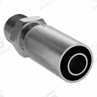KURT Hydraulic Crimp Fitting: Carbon Steel, Straight, -8 For Hose Dash Size, Male x Male (MPN MJ-08-08). Key specifications — Fitting Gender: Male x Male; Fitting Connection Type: JIC x Hose End; Thread Size: 3/4"-16; For Hose Dash Size: -8; Brand: KURT.