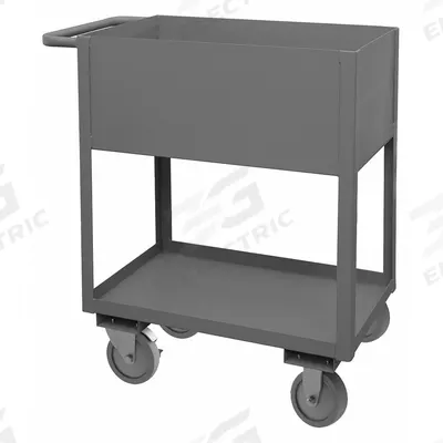 APPROVED VENDOR Utility Cart: 1,200 lb, 30 in L x 18 in W Shelf, 2 Shelves, Gray - General Purpose Utility Carts