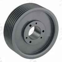 APPROVED VENDOR V-Belt Pulley: 5V1400, 6 Groove, 14 in OD, Bushed Bore, F, For 5V/5VX Belt Section (MPN 65V1400F). Key specifications — Pulley Industry Number: 5V1400; Pitch Diameter: 14 in (5V); For Belt Section (broad, with similar types): 5V or 5VX.