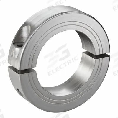 RULAND MANUFACTURING Shaft Collar: 2-Piece, Metric, Round, Clamp-On, 50 mm Bore Dia - Stainless Steel Shaft Collars