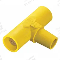 Paralleling Tee: Male-Male-Female, Yellow, 600V AC/600V DC, 400 A, Series 16 (MPN HBLPTY). Key specifications — Brand: HUBBELL; Gender Configuration: Male-Male-Female.