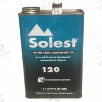 NU-CALGON Synthetic Oil: Polyol Ester, 1 gal Pail, 675 SUS, -68.6°F Pour Point, Yellow, Solest 120 (MPN 4317-77). Key specifications — Series: Solest 120; Brand: NU-CALGON; Compatible Refrigerant Group: HFO; Product Type: Synthetic Oil.