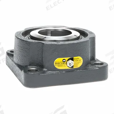 MOLINE BEARING 4 Bolt Flange Bearing: Spherical Roller, 3 7/16 in Bore - Flange-Mount Spherical Roller Bearings