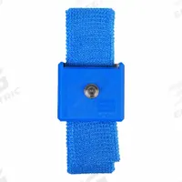 DESCO Static Control Wrist Strap: Elastic, Light Blue, 13 in Strap Lg - Max, 1 Strap Conductors (MPN 09028). Key specifications — attr1050606: Light Blue; attr1050611: DESCO; attr1057990: Coiled.
